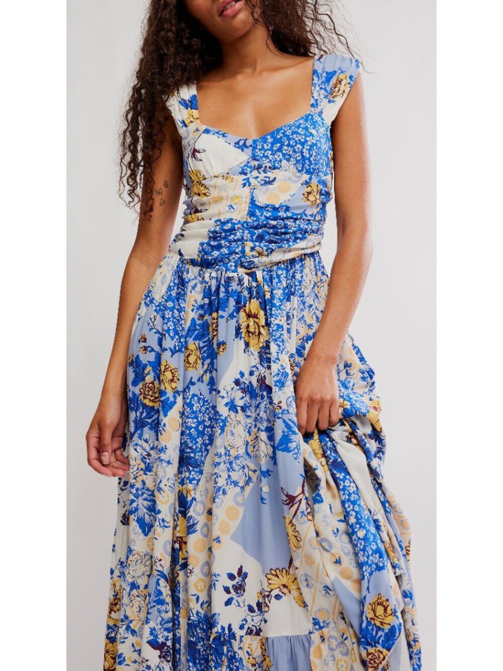 FREE PEOPLE Sasha Maxi Dress / Porcelain Combo - Picture 2 of 6